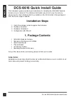 Preview for 2 page of D-Link DCS-6616 Quick Installation Manual