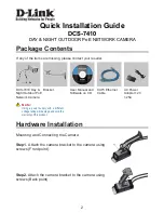 Предварительный просмотр 2 страницы D-Link DCS-7410 Quick Installation Manual