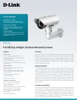 Предварительный просмотр 1 страницы D-Link DCS-7413 Technical Specifications