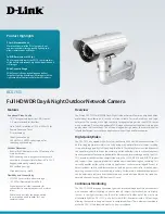 Предварительный просмотр 1 страницы D-Link DCS-7513 Technical Specifications