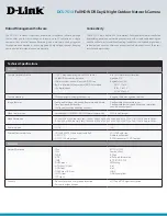 Preview for 2 page of D-Link DCS-7513 Technical Specifications