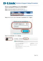 Preview for 1 page of D-Link DCS-936L Technical Support Setup Procedure
