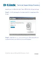 Предварительный просмотр 2 страницы D-Link DCS-942L Technical Support Setup Procedure