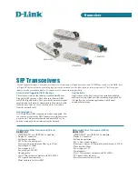 Preview for 1 page of D-Link DEM-311GT - SFP Transceiver Module Specifications