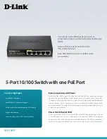 D-Link DES-1005P Datasheet предпросмотр