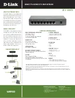 Предварительный просмотр 2 страницы D-Link DES-1008PA Datasheet