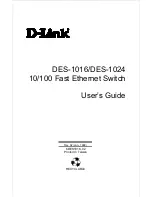 Preview for 1 page of D-Link DES-1016 User Manual