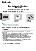 Предварительный просмотр 11 страницы D-Link DES-1016A/C1A Quick Installation Manual