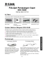 Preview for 23 page of D-Link DES-1024D Quick Installation Manual