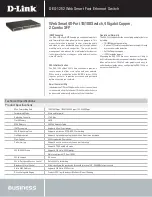 Preview for 2 page of D-Link DES-1252 - Web Smart Switch Specifications