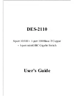 Предварительный просмотр 1 страницы D-Link DES-2110 User Manual