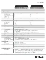 Preview for 4 page of D-Link DES-3528 - xStack Switch - Stackable Specifications