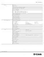 Preview for 6 page of D-Link DES-3528 - xStack Switch - Stackable Specifications