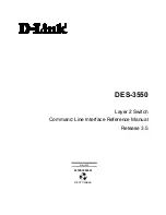 Preview for 1 page of D-Link DES-3550 Command Line Interface Reference Manual