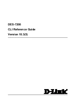 Preview for 1 page of D-Link DES-7200 Cli Reference Manual