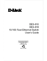 D-Link DES-810 User Manual preview