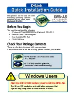 D-Link DFB-A5 Quick Installation Manual preview