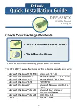 D-Link DFE-538TX Quick Installation Manual preview