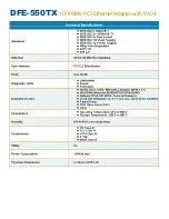 Preview for 2 page of D-Link DFE-550TX Product Specification