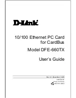 D-Link DFE-660TX User Manual preview