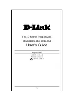 Preview for 1 page of D-Link DFE-854 - Transceiver - External User Manual