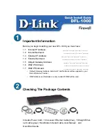 Preview for 1 page of D-Link DFL-1000 Quick Install Manual