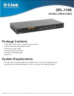 Preview for 1 page of D-Link DFL-1100 - Security Appliance Installation Manual