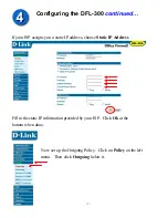 Preview for 7 page of D-Link DFL-300 - Security Appliance Quick Install Manual