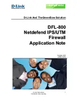 Предварительный просмотр 1 страницы D-Link DFL-800 - Security Appliance Application Note