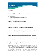 Preview for 9 page of D-Link DFL-M510 Faq