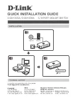 Предварительный просмотр 1 страницы D-Link DGS-1005A Quick Installation Manual