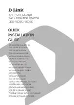 D-Link DGS-1005D - Switch Quick Installation Manual preview