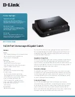 D-Link DGS-1016A Datasheet preview