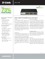 D-Link DGS-1024D - Switch Technical Specifications preview