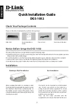 Предварительный просмотр 2 страницы D-Link DGS-1052 Quick Installation Manual