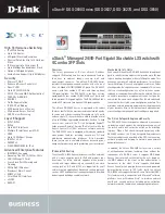 Preview for 1 page of D-Link DGS-3627G - xStack Switch - Stackable Specifications