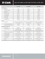 Preview for 3 page of D-Link DGS-3627G - xStack Switch - Stackable Specifications