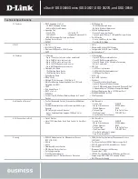 Preview for 4 page of D-Link DGS-3627G - xStack Switch - Stackable Specifications