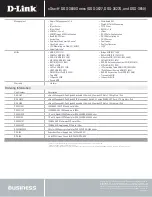 Preview for 5 page of D-Link DGS-3627G - xStack Switch - Stackable Specifications