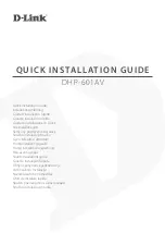 Preview for 1 page of D-Link DHP-601AV Quick Installation Manual