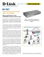 D-Link DI-707 Specifications preview