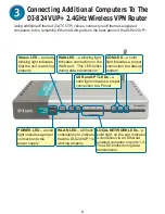 Предварительный просмотр 5 страницы D-Link DI-824VUP+ 2.4GHz Wireless VPN Router and Print Server Quick Installation Manual