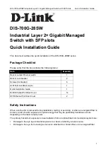 D-Link DIS-700G-28SW Quick Installation Manual предпросмотр