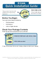 Предварительный просмотр 1 страницы D-Link DKVM-2K Quick Installation Manual