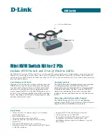 Предварительный просмотр 1 страницы D-Link DKVM-2K Technical Specifications