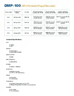 Предварительный просмотр 2 страницы D-Link DMP-100 Specifications