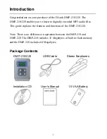 Preview for 3 page of D-Link DMP-210 - 32 MB Digital Player User Manual