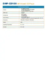 Preview for 2 page of D-Link DMP-CD100 Specifications