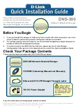 Предварительный просмотр 1 страницы D-Link DNS-300 Quick Installation Manual