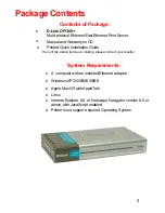 Предварительный просмотр 3 страницы D-Link DP-300+ Manual